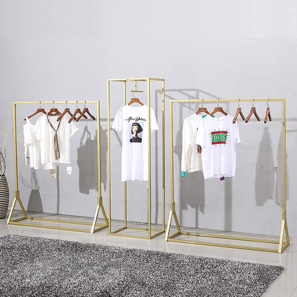 Heavy Duty Metal Garment Rack – Floor-Standing Clothing Display