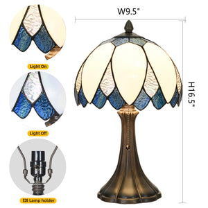 Tiffany Stained Glass Lotus Table Lamp