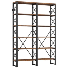 Double Wide 6-Tier Bookshelf 76"H