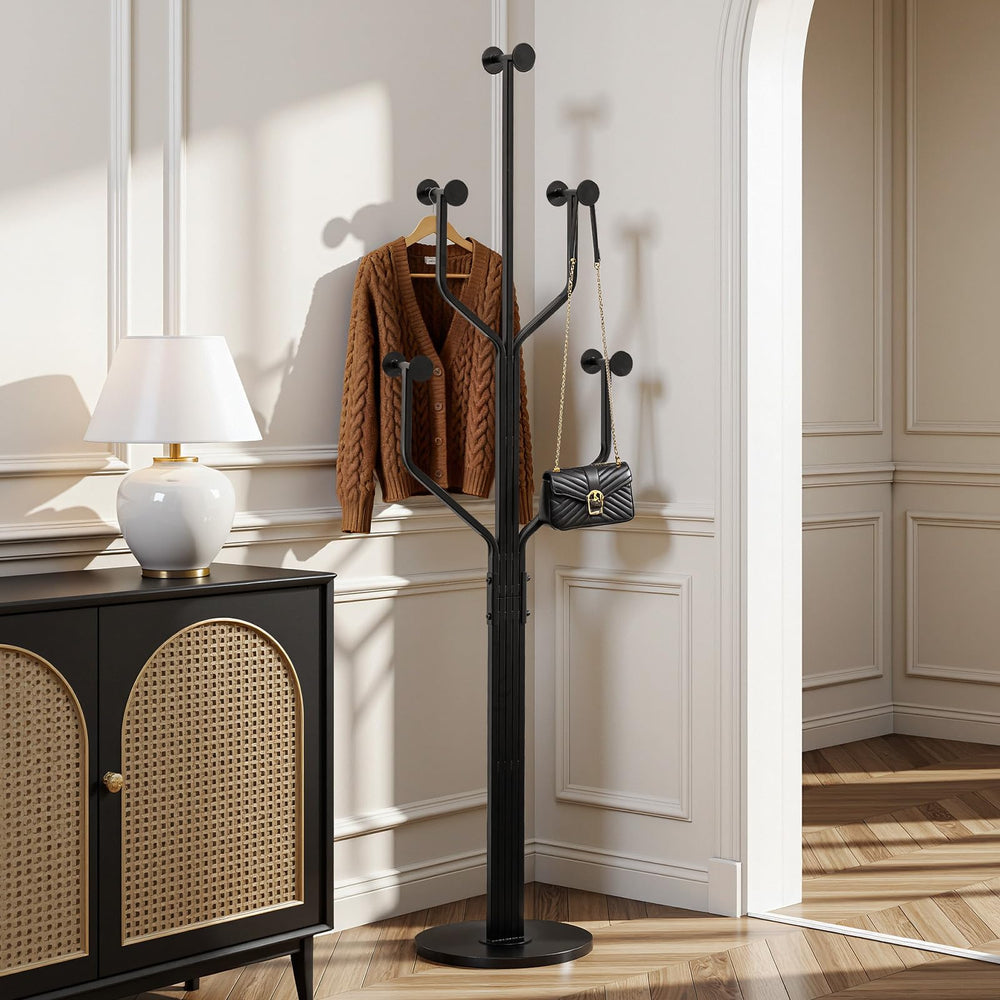 Freestanding Coat Rack with 10 Hooks