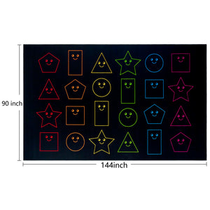 Kids Classroom Rug – Smiley Face Nylon Area Rug, 7'8" x 12'
