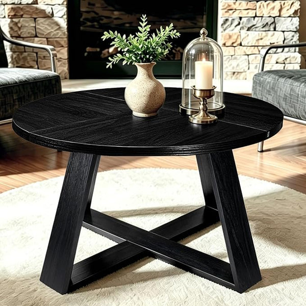 Round Coffee Table 31.5" with Open Storage