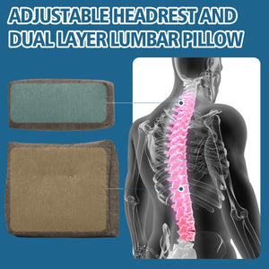 Dual-Layer Lumbar & Headrest Support Pillow Set