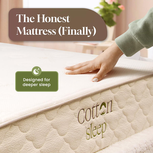 Organic Cotton Hybrid Mattress – Latex, Wool & Pocket Coil, 11"