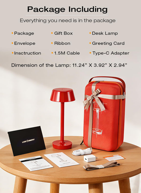 Cordless Rechargeable LED Table Lamp with Touch Dimming