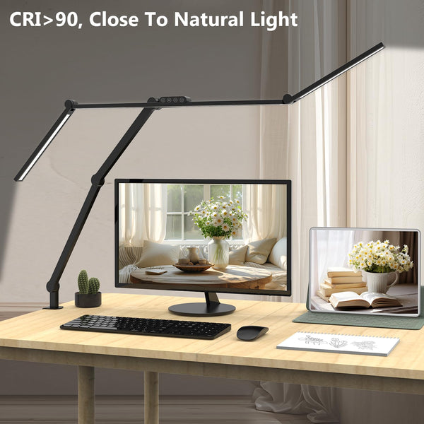 LED Desk Lamp with Clamp – 47-Inch Adjustable Architect Light