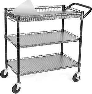 3-Tier Heavy Duty Rolling Utility Cart with Wheels