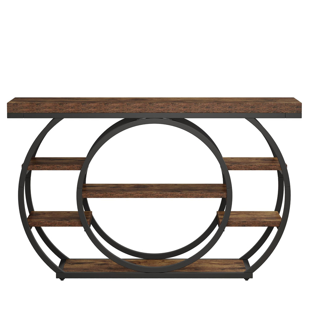 47" 5-Tier Console Table with Metal Frame