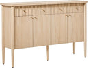 58-Inch Fluted Wood Buffet Sideboard with Storage