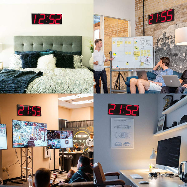 18-Inch LED Digital Wall Clock with Remote Control