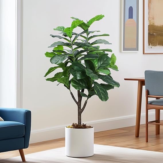 Faux Fiddle Leaf Fig Tree – Artificial Ficus Indoor Plant