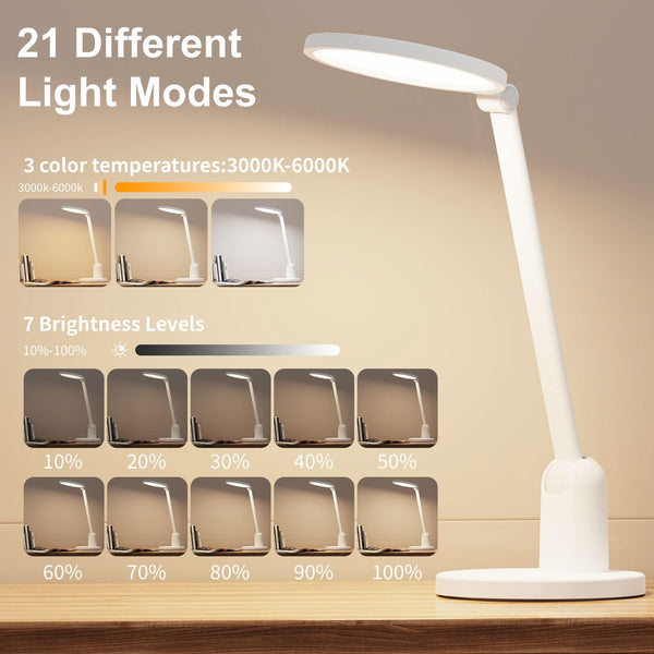LED Desk Lamp with Dimming & Timer
