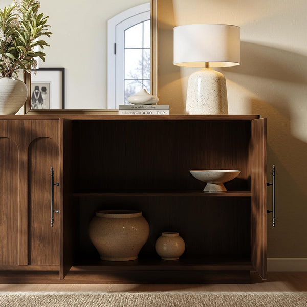 67" Arched Sideboard Buffet Cabinet with 4 Doors