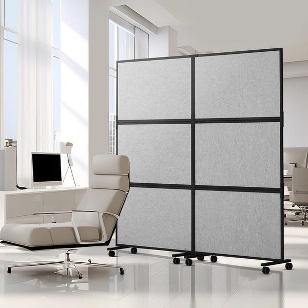 2-Panel Soundproof Office Partition Divider