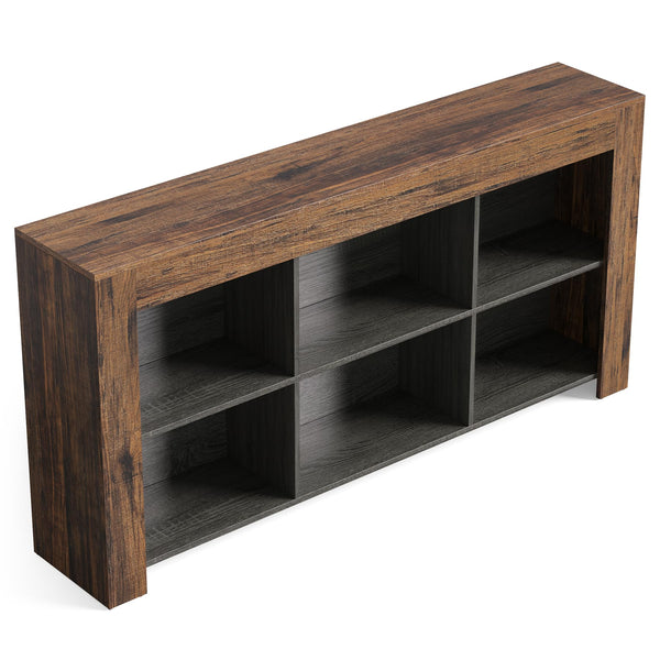 63-Inch TV Stand with Storage & Open Shelves