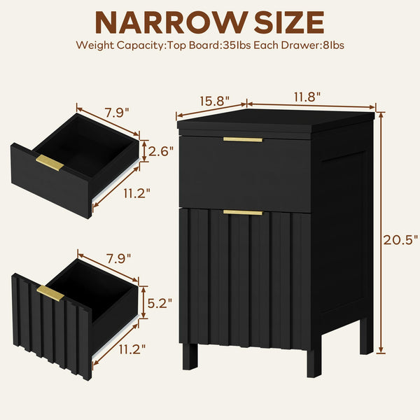 Modern Fluted 3-Piece Bedroom Set