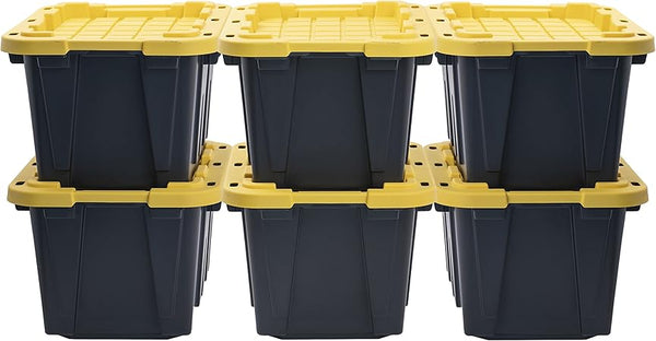 Heavy Duty Stackable Storage Bins with Lids – 5 & 12 Gallon