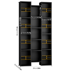 21-Cube Tall Bookshelf with Adjustable Shelves