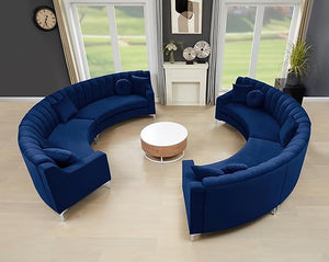 141.34" Oversized L-Shaped Curved Sectional Sofa