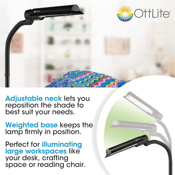 Wing Shade Floor Lamp 18-Watt Black