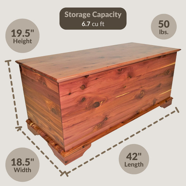 Aromatic Red Cedar Wood Blanket & Linen Storage Chest