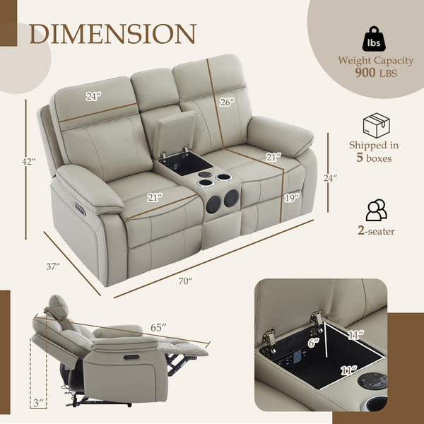 Power Reclining Sofa & Loveseat Set