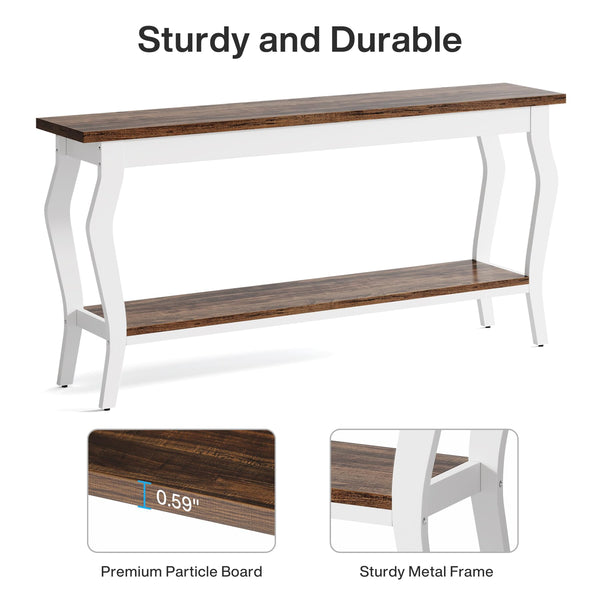 70.9" 2-Tier Sofa Console Table