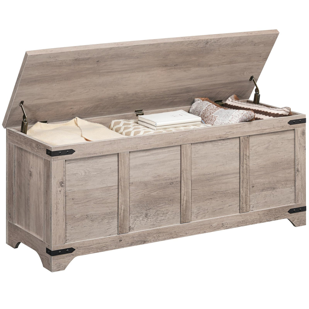 Storage Chest with Safety Hinges — Toy Box & Entryway Shoe Bench