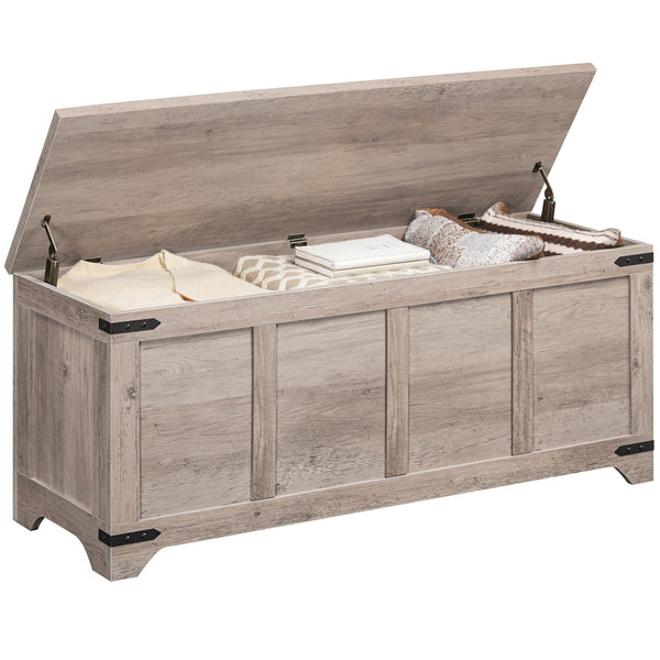 Storage Chest with Safety Hinges — Toy Box & Entryway Shoe Bench