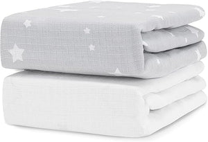 Organic Cotton Fitted Crib Sheet 2-Pack