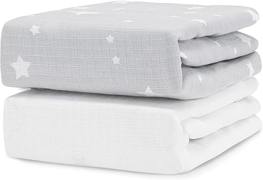 Organic Cotton Fitted Crib Sheet 2-Pack