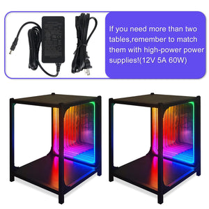 LED Infinity Mirror Display Cabinet with RGBW Lighting