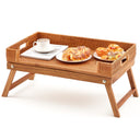 Rattan Breakfast Tray with Foldable Legs