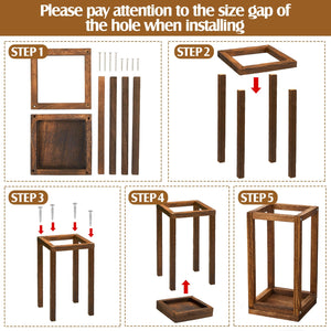 Wood Lantern Wedding Centerpiece Set with LED Candles & Eucalyptus Wreaths – 10 Sets