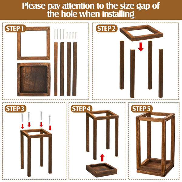 Wood Lantern Wedding Centerpiece Set with LED Candles & Eucalyptus Wreaths – 10 Sets
