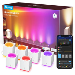 RGBIC LED Wall Sconces with Music Sync & Adjustable Cables