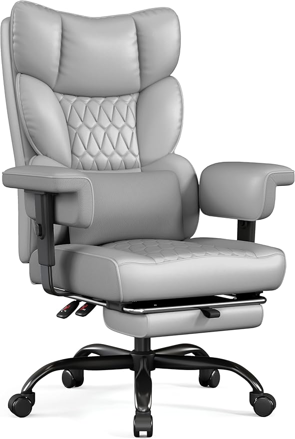 Big & Tall High-Back Executive Office Chair with Footrest