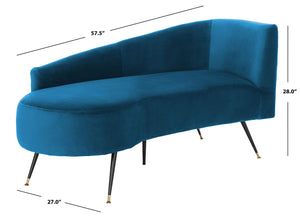 Velvet Glam Settee – 2-Seat Upholstered Sofa with Metal Legs