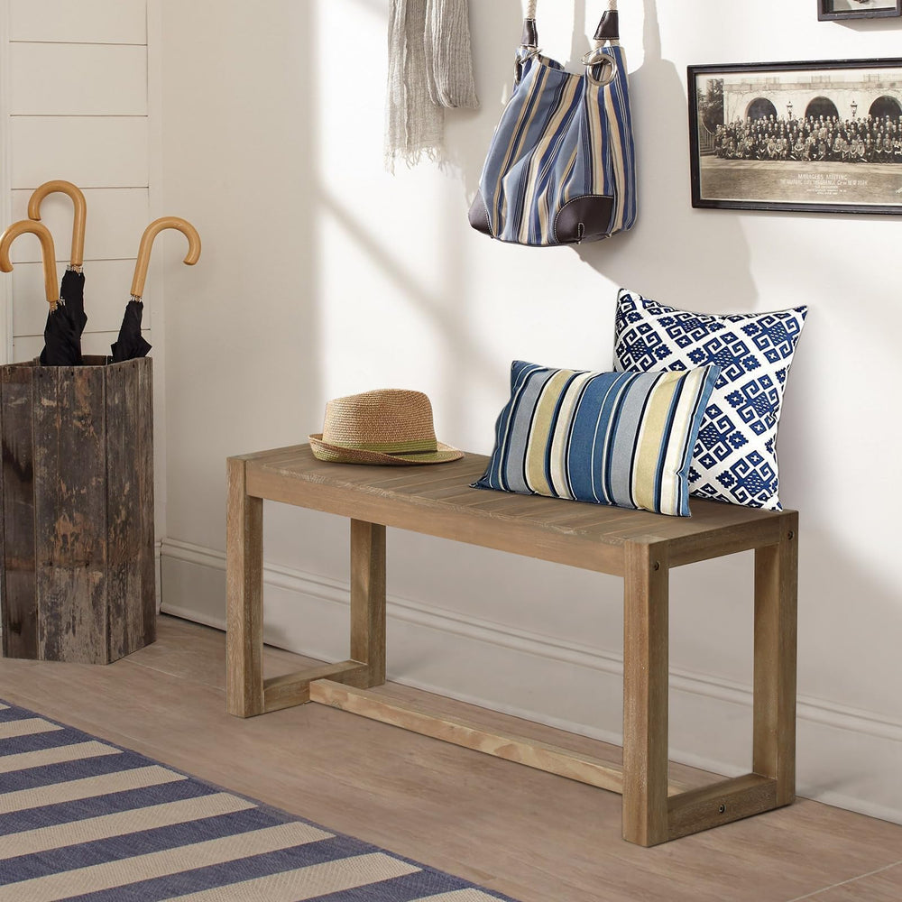 Farmhouse Solid Wood Entryway Bench