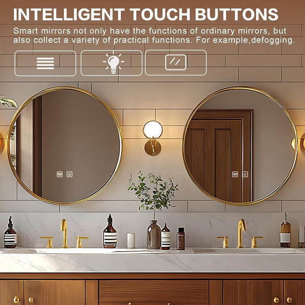 96-Inch Double Sink Bathroom Vanity with LED Mirror