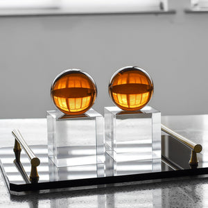 Crystal Bookends Set of 2 with Gift Box