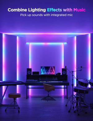 RGBIC LED Strip Lights with Diffuser Channel Cover