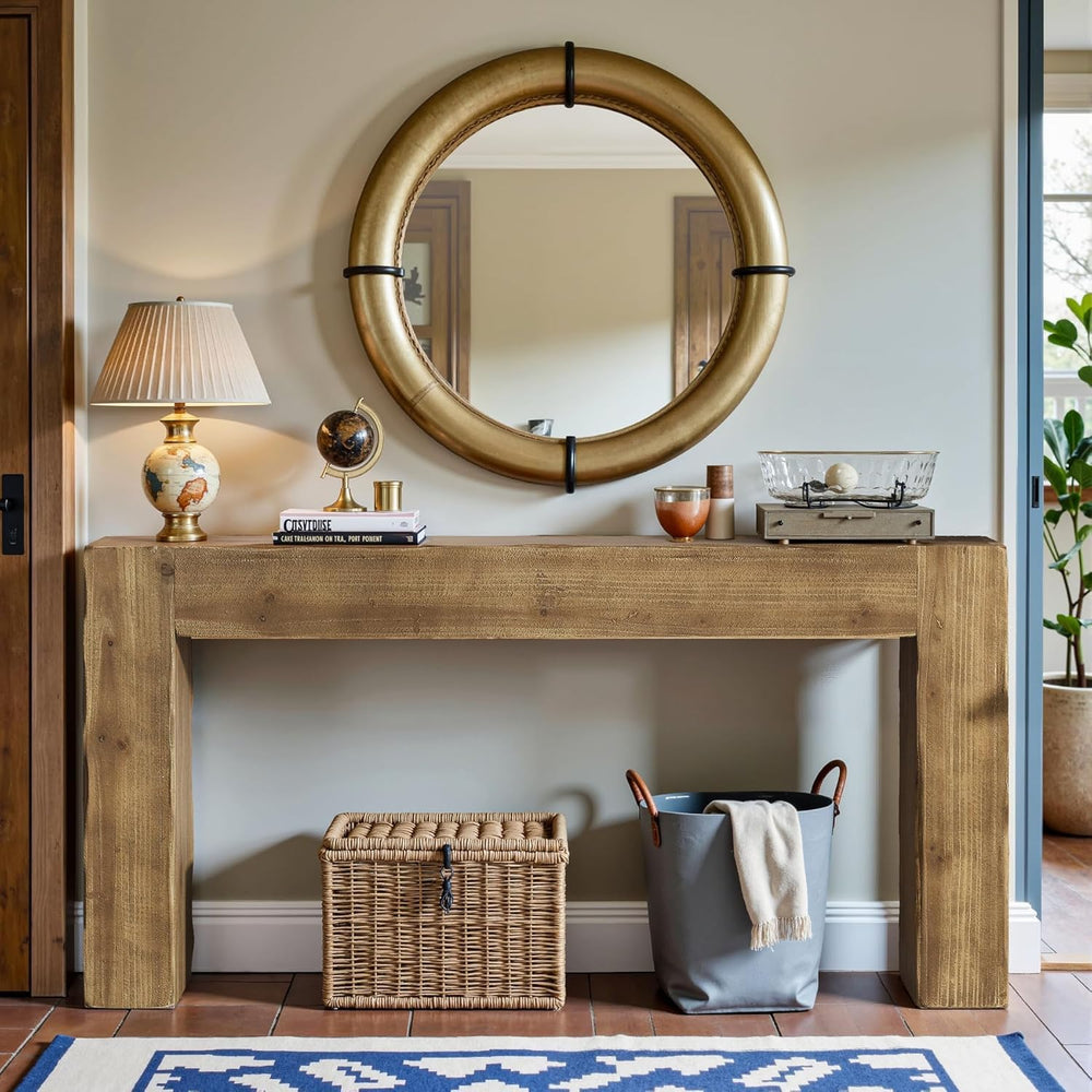 63-Inch Solid Wood Console Table