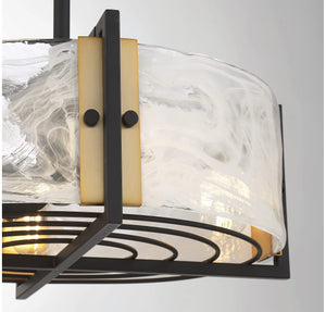 Hayward Fan D'Lier Ceiling Fan with LED Lights – Matte Black & Brass