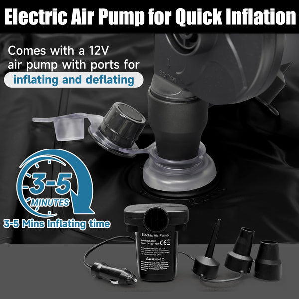 SUV Inflatable Car Air Mattress with Air Pump & Pillows