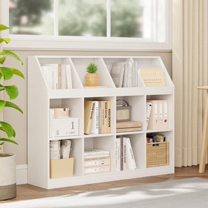 12-Cube Wooden Storage Bookcase