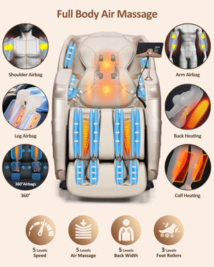 Full Body Massage Chair with Zero Gravity SL-Track