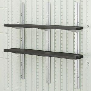 Wall Mount Shed Shelf Kit – 2-Shelf Resin Storage Set