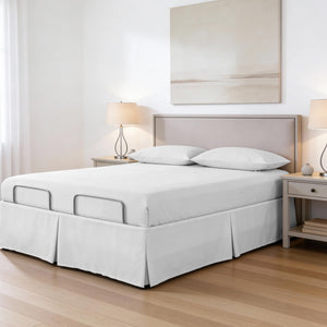 Wrap-Around Bed Skirt with Split Corners & 15-Inch Drop