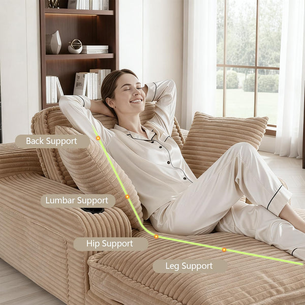 67" Indoor Chaise Lounge Chair
